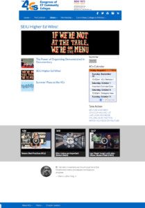 A screen shot of our new website! 